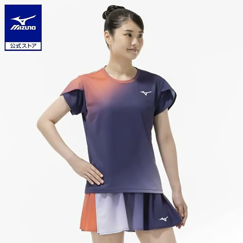 Mizuno Official Game Shirt Racket Sports Ladies Beacon Blue XL Mizuno Official Game Shirt Racket Sports Ladies Beacon Blue XL