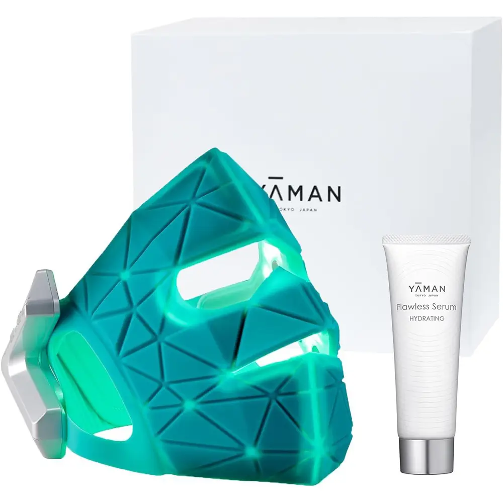 YA-MAN Blue Green Mask Lift LED EMS 505nm with Flawless Serum YJMF4LAM Blue YA-MAN Blue Green Mask Lift LED EMS 505nm with Flawless Serum YJMF4LAM Blue