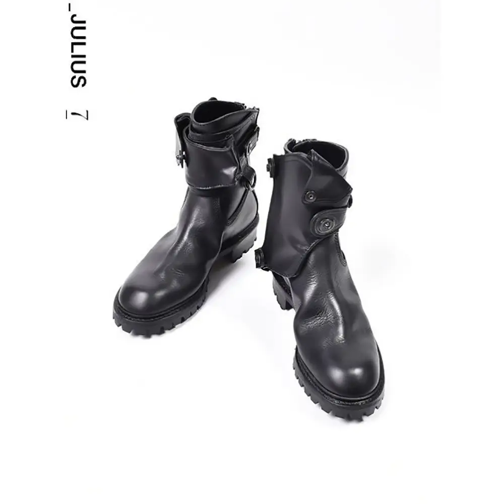 JULIUS 899FWM2 Gun Holster Engineer Boots Black Size 1 With Box JULIUS 899FWM2 Gun Holster Engineer Boots Black Size 1 With Box