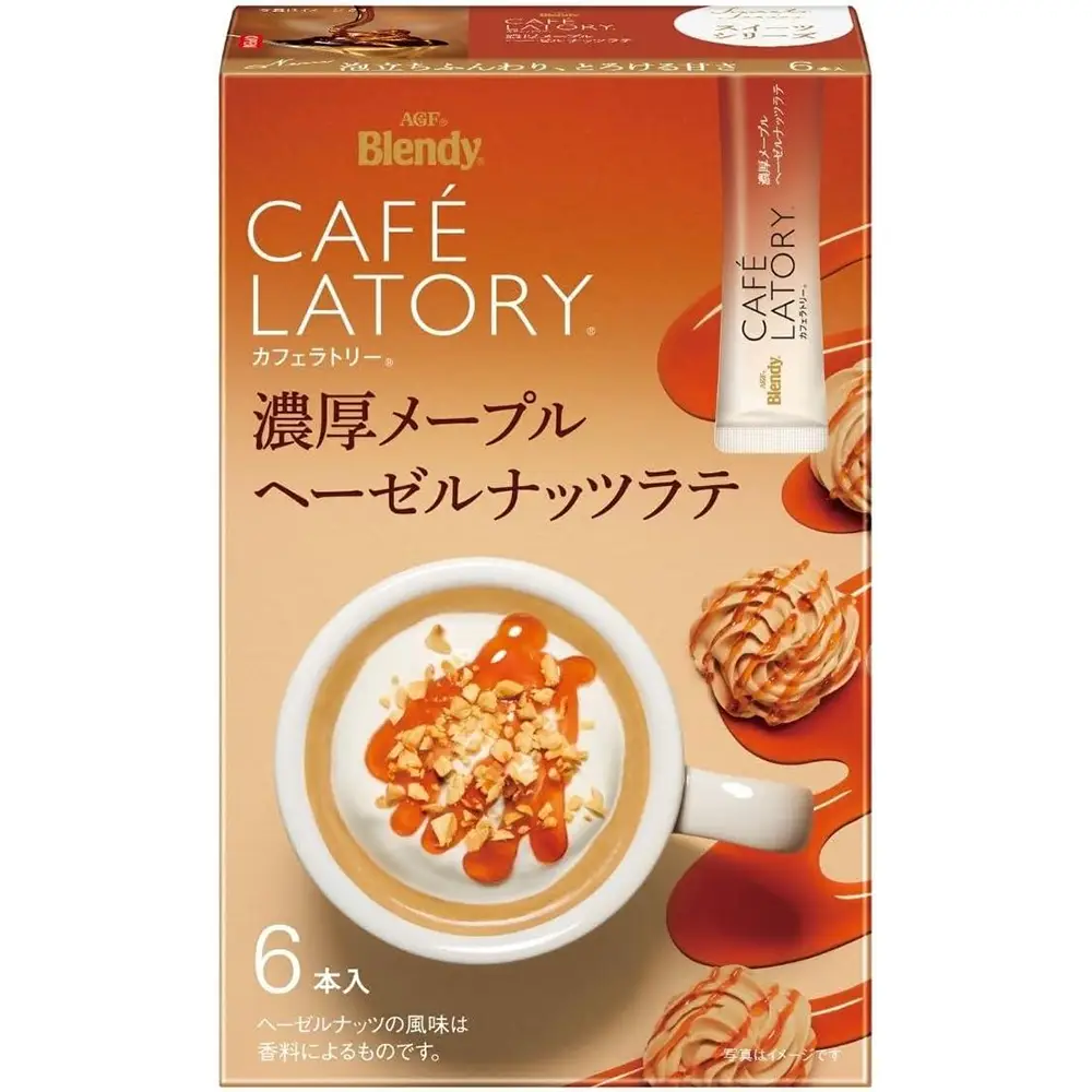 AGF Blendy Cafe Latory Stick Rich Maple Hazelnut Latte 6 Sticks AGF Blendy Cafe Latory Stick Rich Maple Hazelnut Latte 6 Sticks